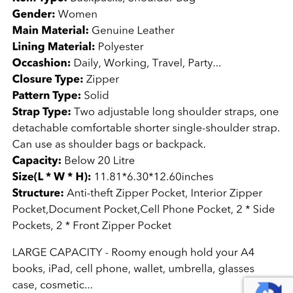 Backpack purse - Picture 3 of 6